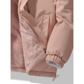 1pc Double-Sided Outdoor Jacket Women'S Fashion Large Size Women'S Clothing  New Autumn And Winter Outdoor Jacket Loose Top Large Size Women'S Versatile Fashion Casual Large Size Outdoor Double-Sided Soft Shell Jacket