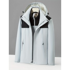 Women's 3-in-1 Winter Outdoor Jacket Set - Waterproof, Windproof & Warm with Detachable Fleece Liner, Hooded for Hiking & Travel