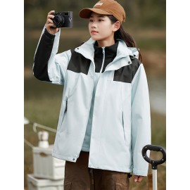 Women's 3-in-1 Winter Outdoor Jacket Set - Waterproof, Windproof & Warm with Detachable Fleece Liner, Hooded for Hiking & Travel